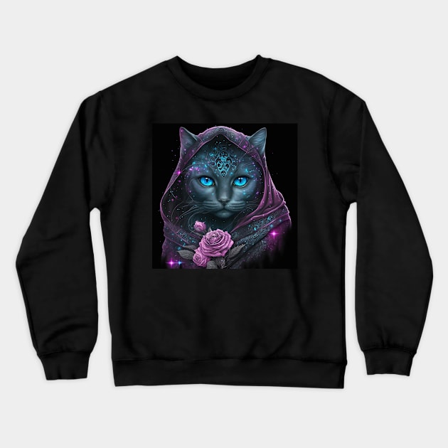 Alluring British Shorthair Cat Crewneck Sweatshirt by Enchanted Reverie